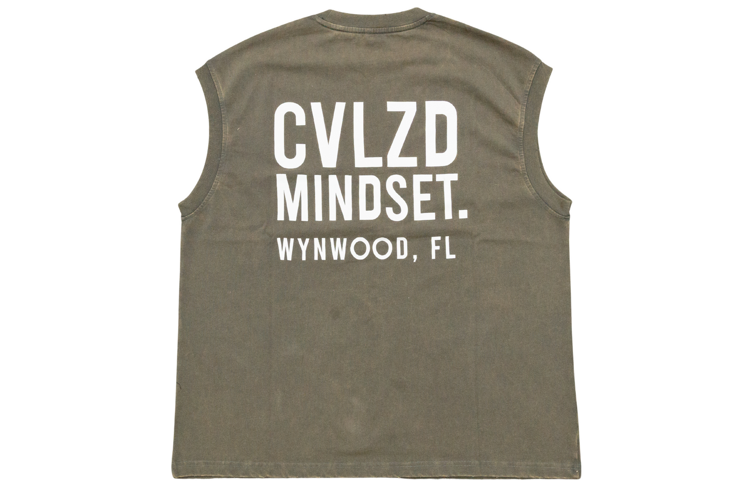 Wynwood Mindset Sleeveless – Olive White Logo