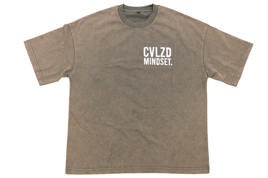 Wynwood Mindset Logo Tee – Brown White Logo