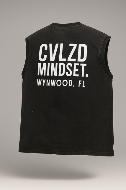 Wynwood Mindset Sleeveless – Black White Logo