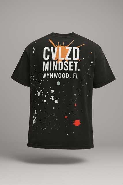 Wynwood Mindset Paint Tee – Black Splatter