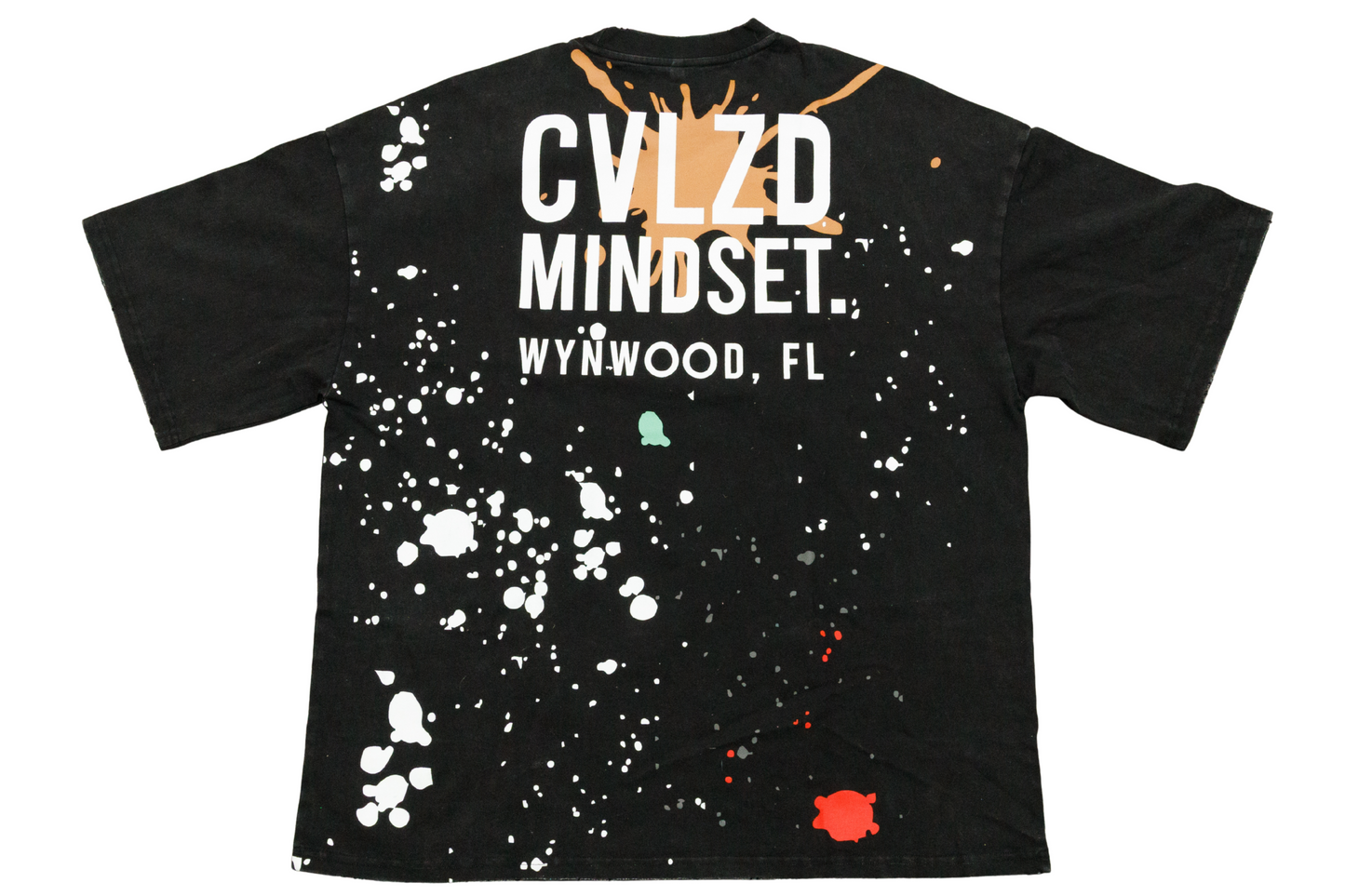 Wynwood Mindset Paint Tee – Black Splatter