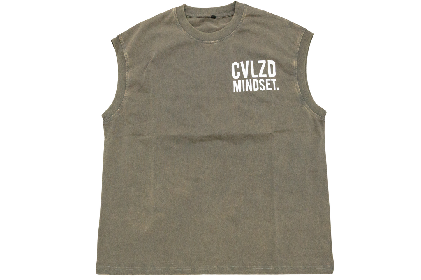 Wynwood Mindset Sleeveless – Olive White Logo