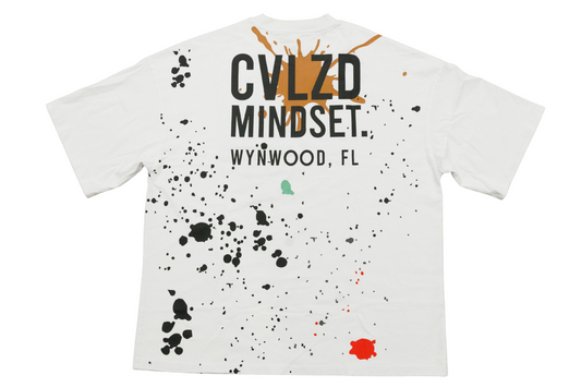 Wynwood Mindset Paint Tee – White Splatter