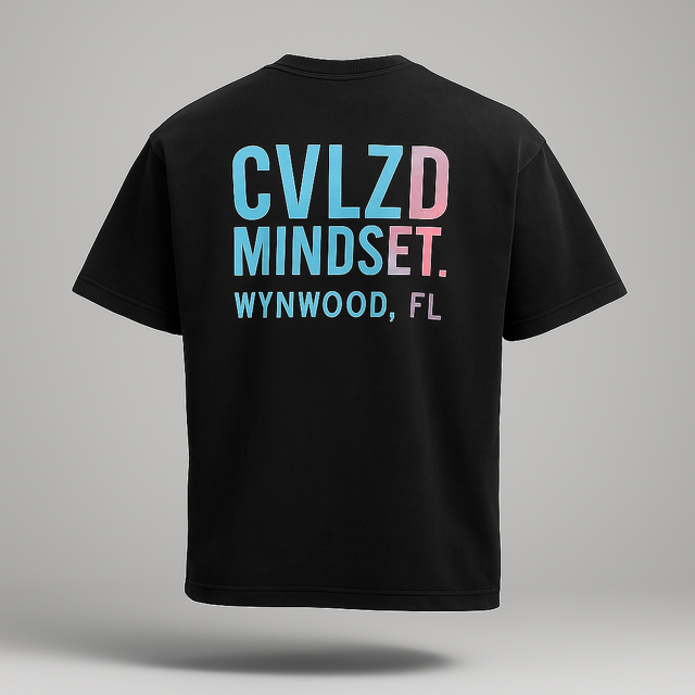 Wynwood Mindset Logo Tee – Black Gradient