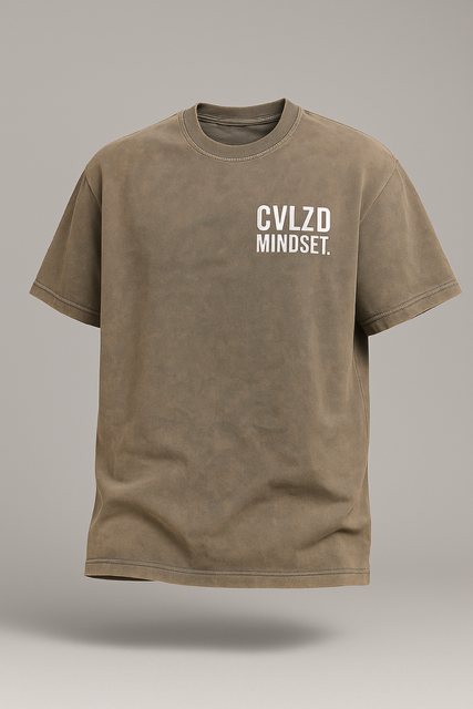 Wynwood Mindset Logo Tee – Brown White Logo