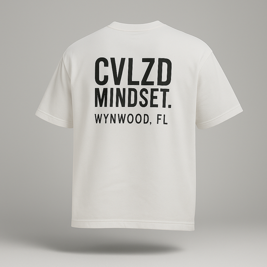 Wynwood Mindset Logo Tee – White Black Logo