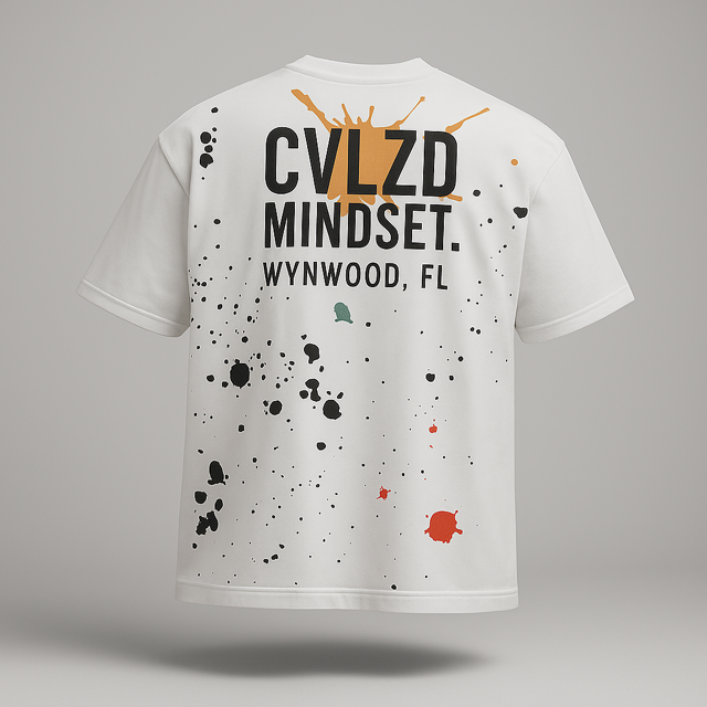 Wynwood Mindset Paint Tee – White Splatter